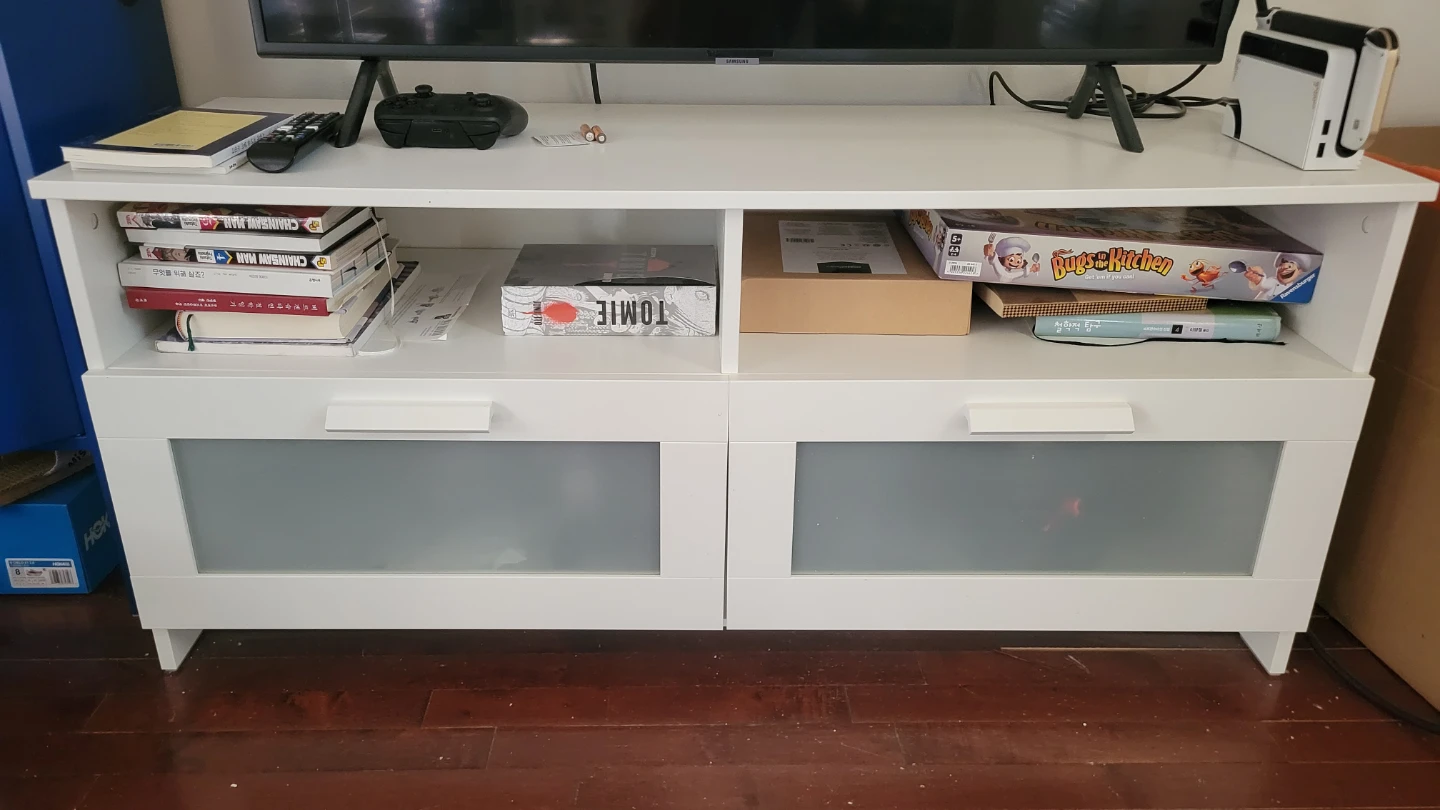 White TV Stand with Storage: IKEA brimnes