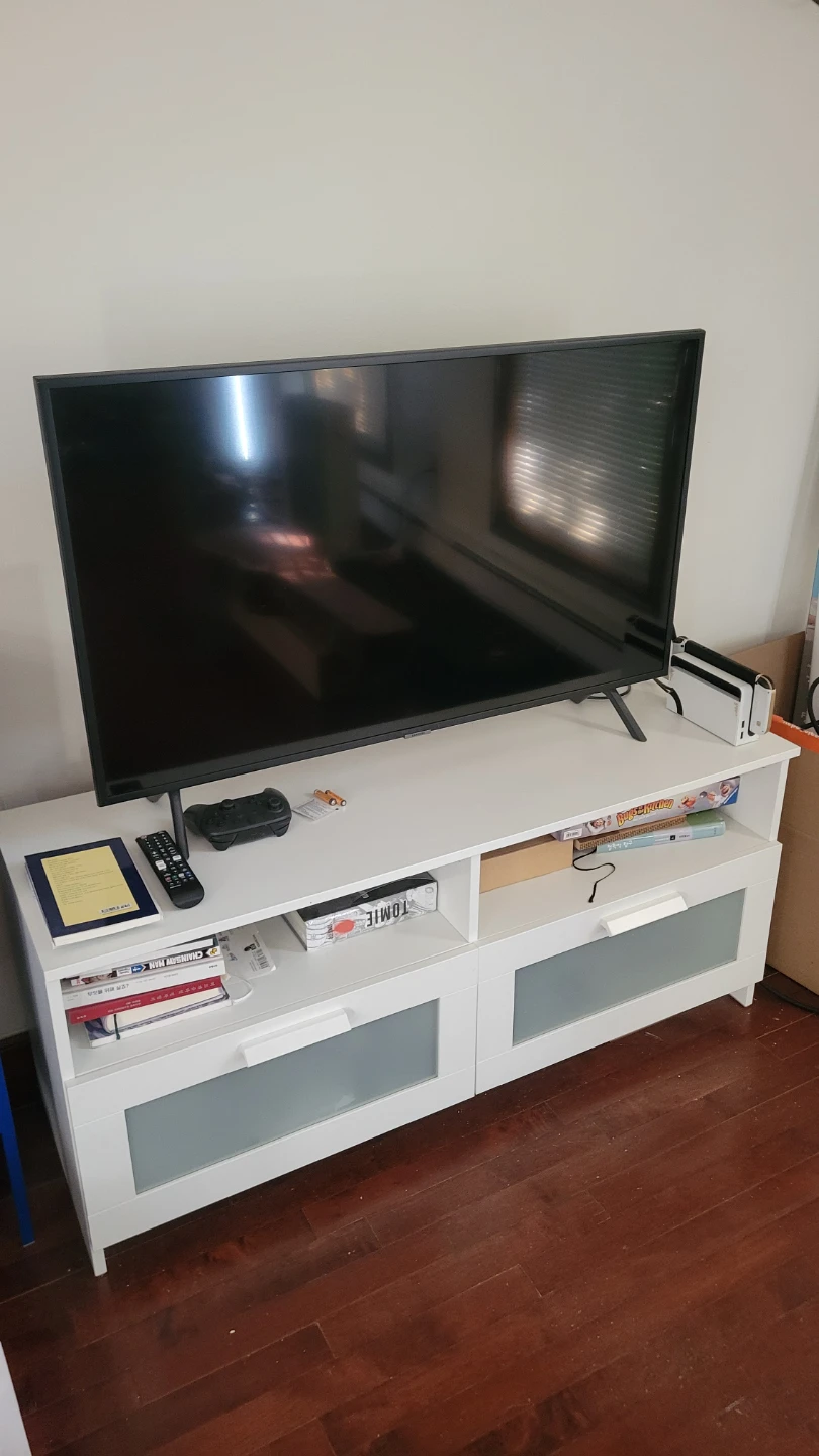 White TV Stand with Storage: IKEA brimnes - photo 3