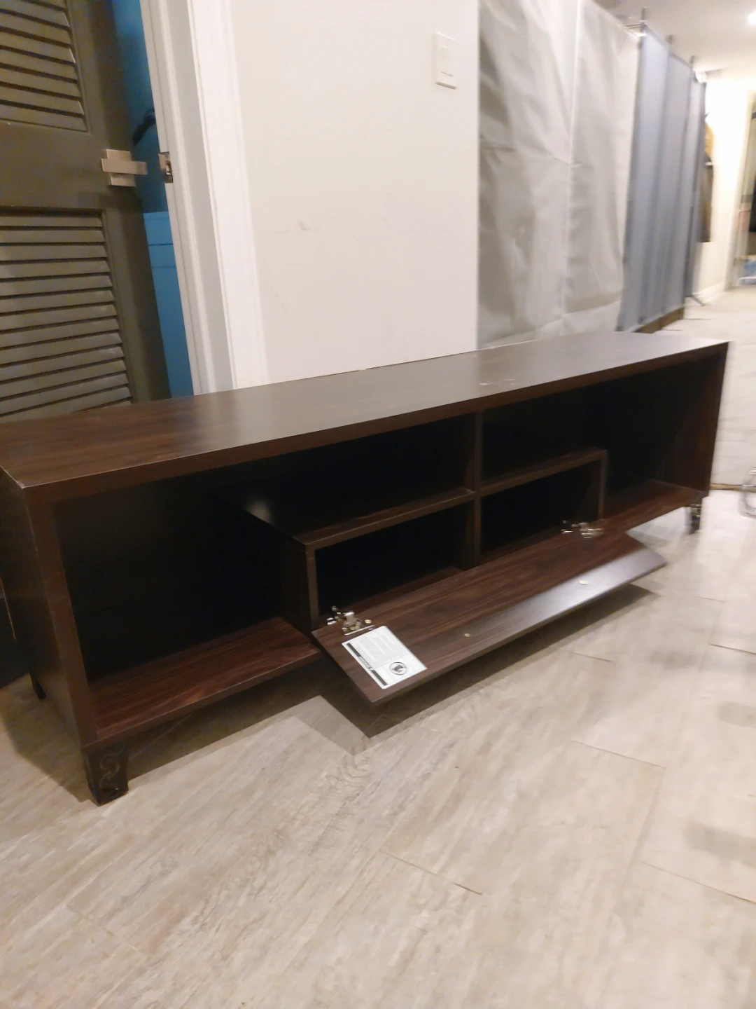 Dark Wood TV Stand Console - photo 3