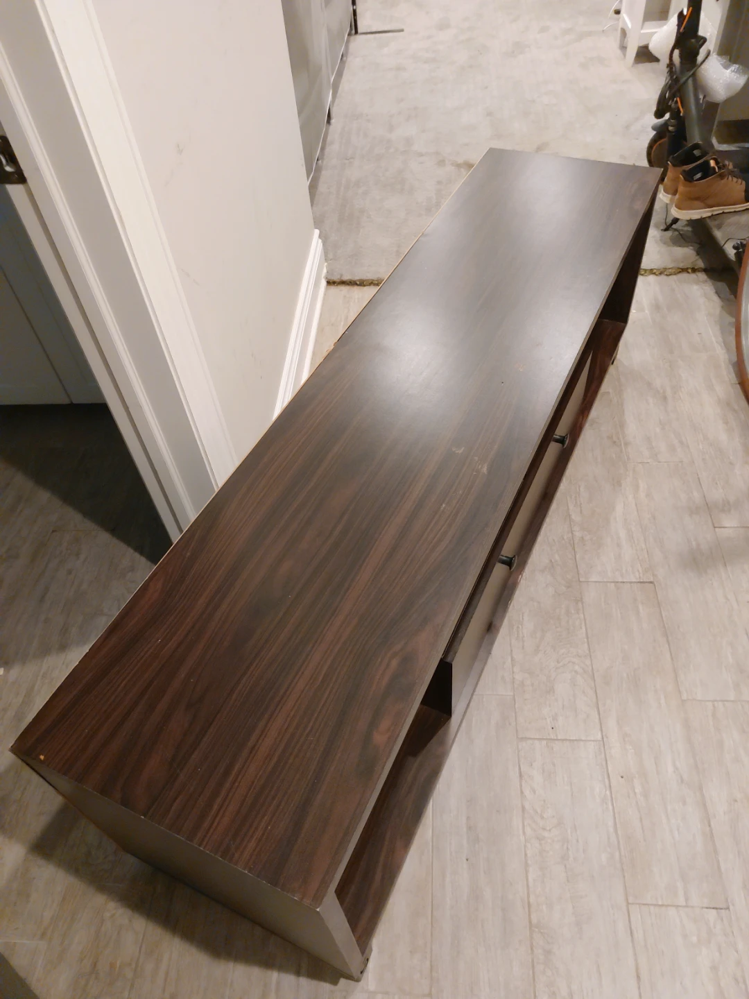 Dark Wood TV Stand Console - photo 5