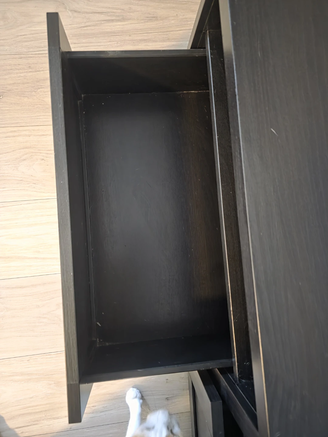 Dark brown TV Stand with Drawers and Shelves - photo 3