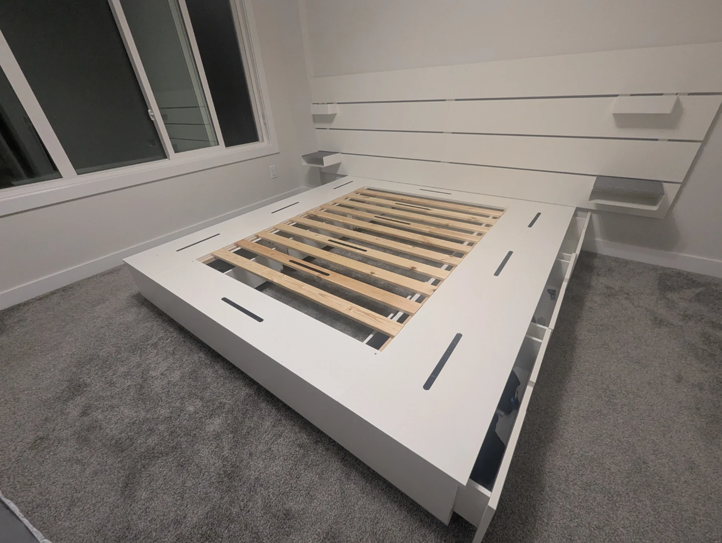 Ikea Nordli King Bed Frame Head Board and Mattress - photo 4