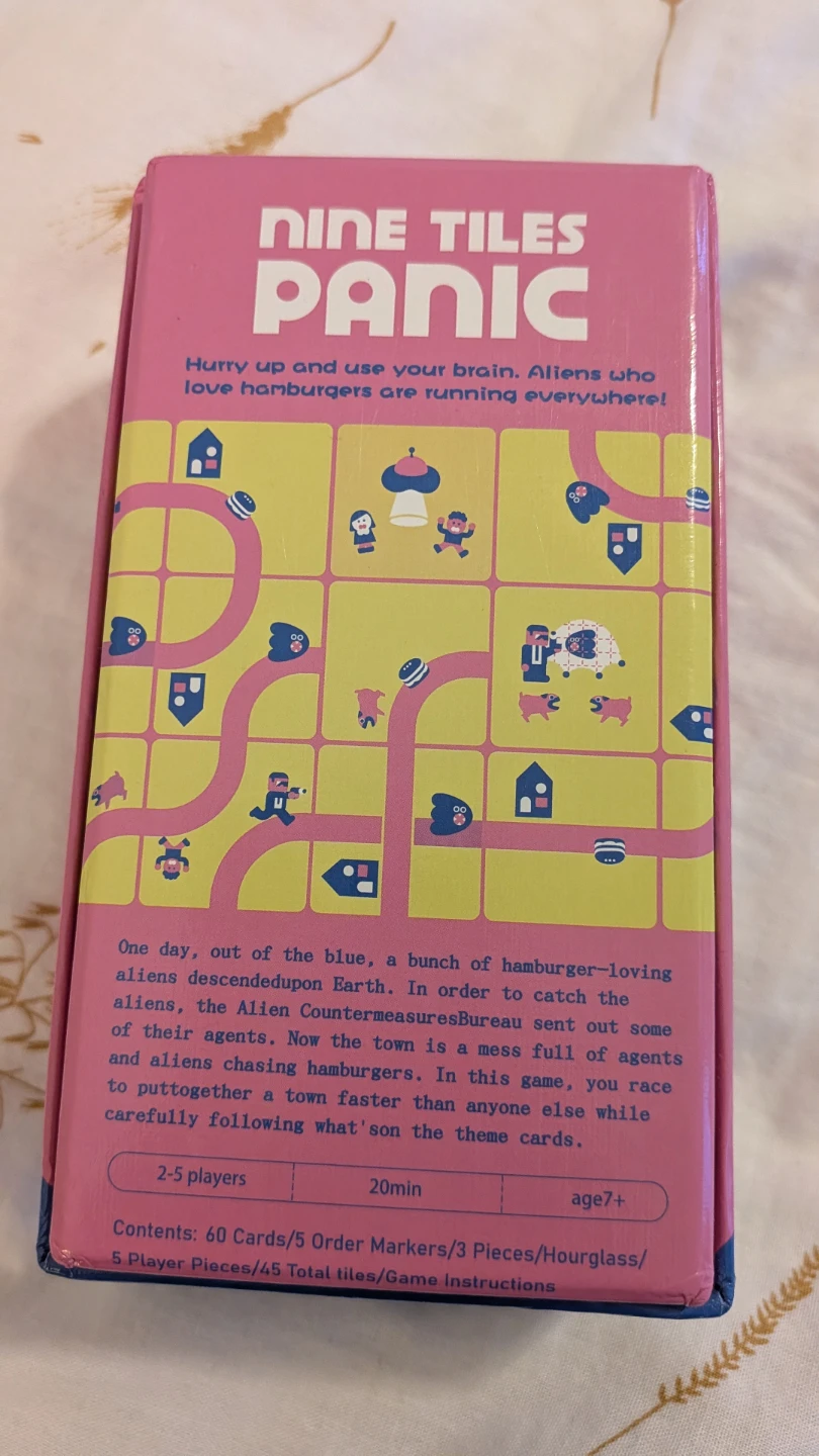 Nine Tiles Panic Board Game