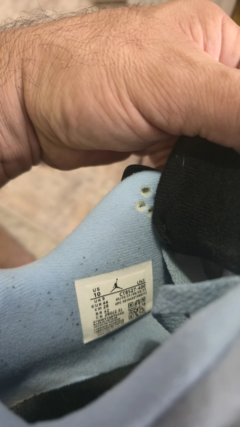 Air Jordan 4 Retro University Blue Toddler Shoes - photo 5