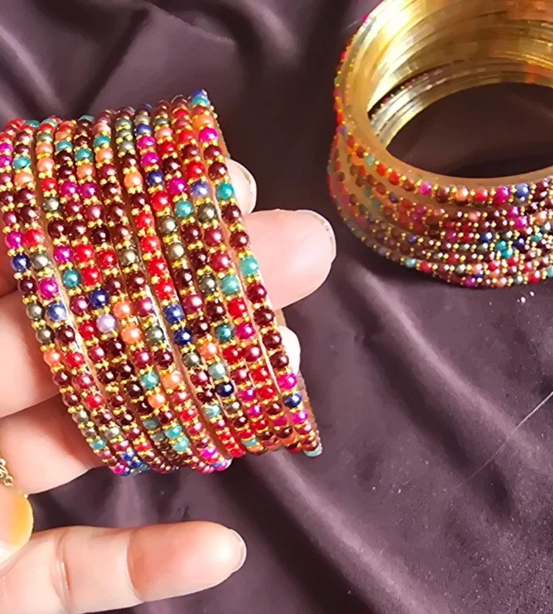 Colourful Beaded  22 Bangles Set - photo 2