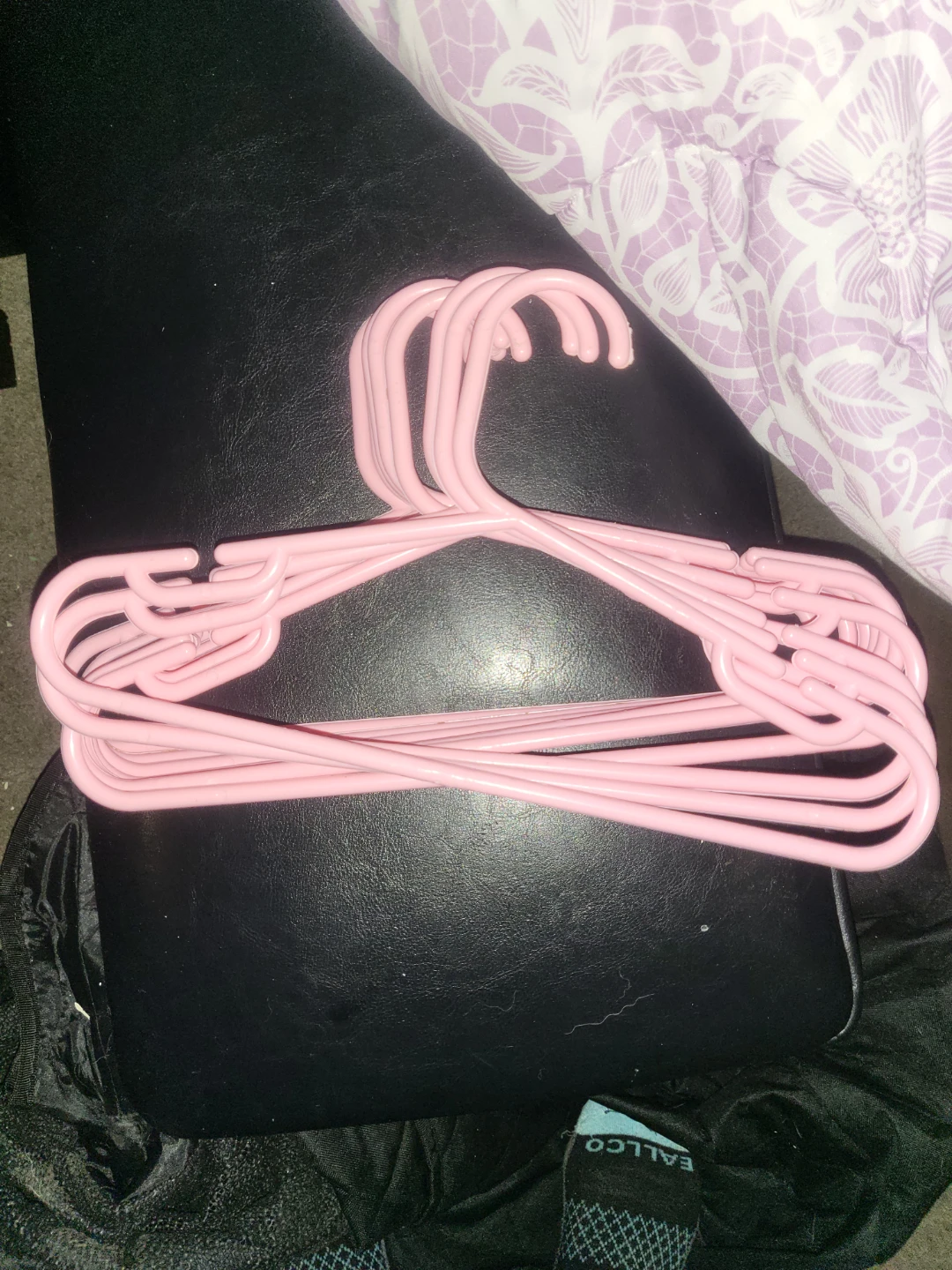 Pink Plastic Hangers - Set of 10