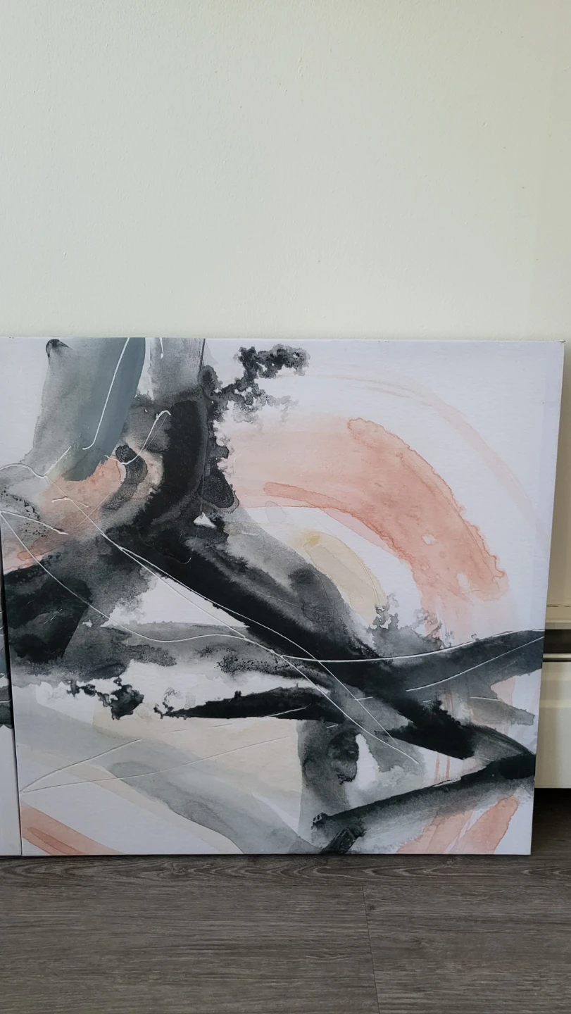Set of 2 Abstract Diptych Canvas Wall Art Panels - photo 2