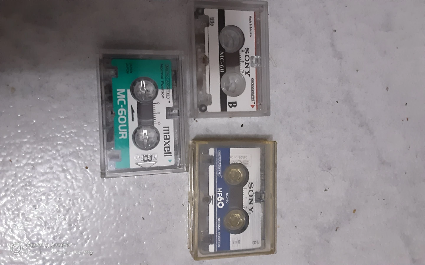 Sony and Maxell Microcassettes