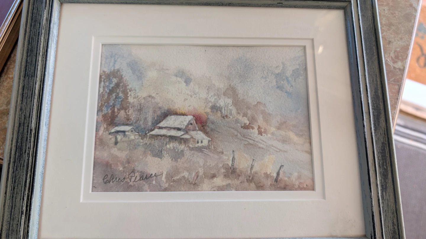 Framed Watercolor Painting by Christine Pearce