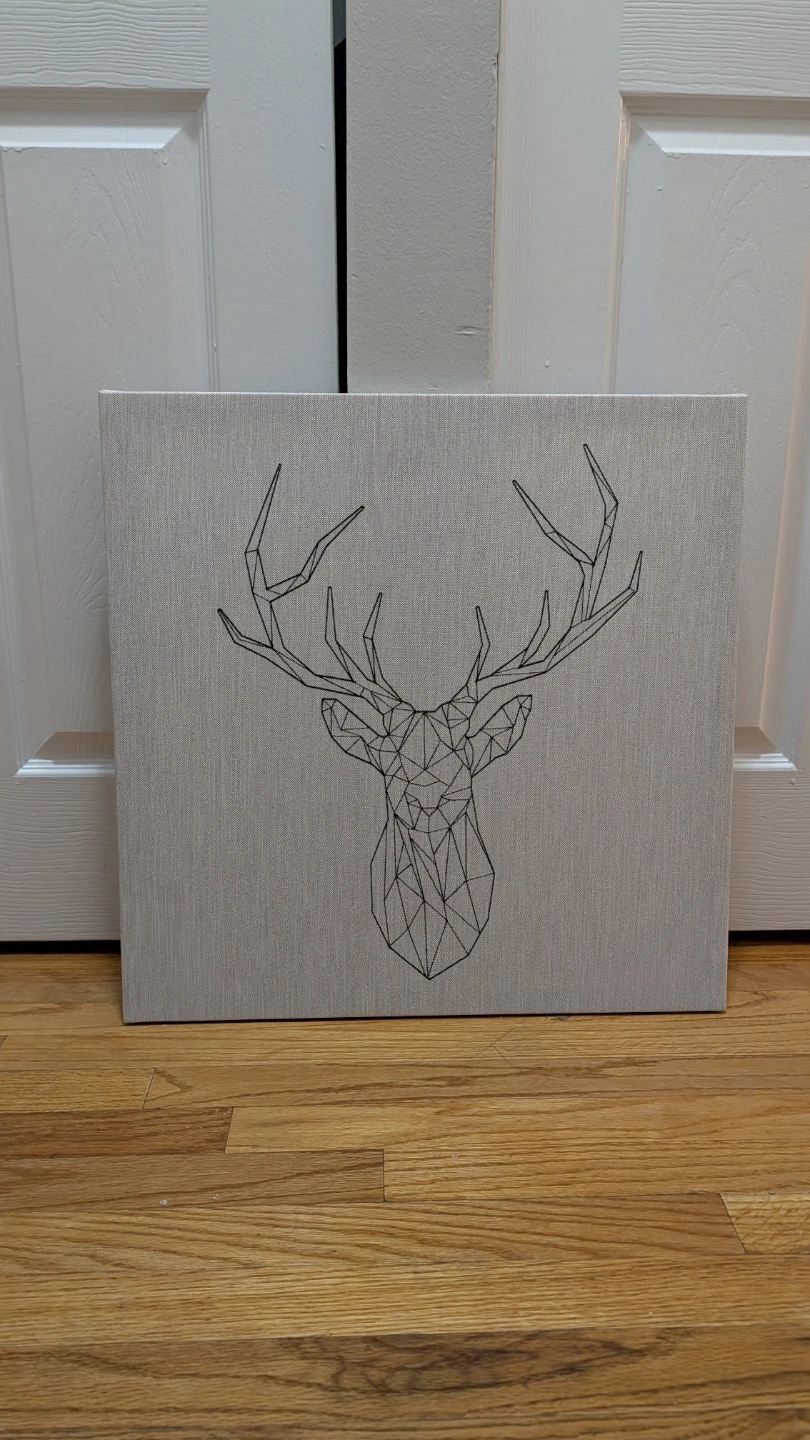 Geometric Deer Canvas Wall Art