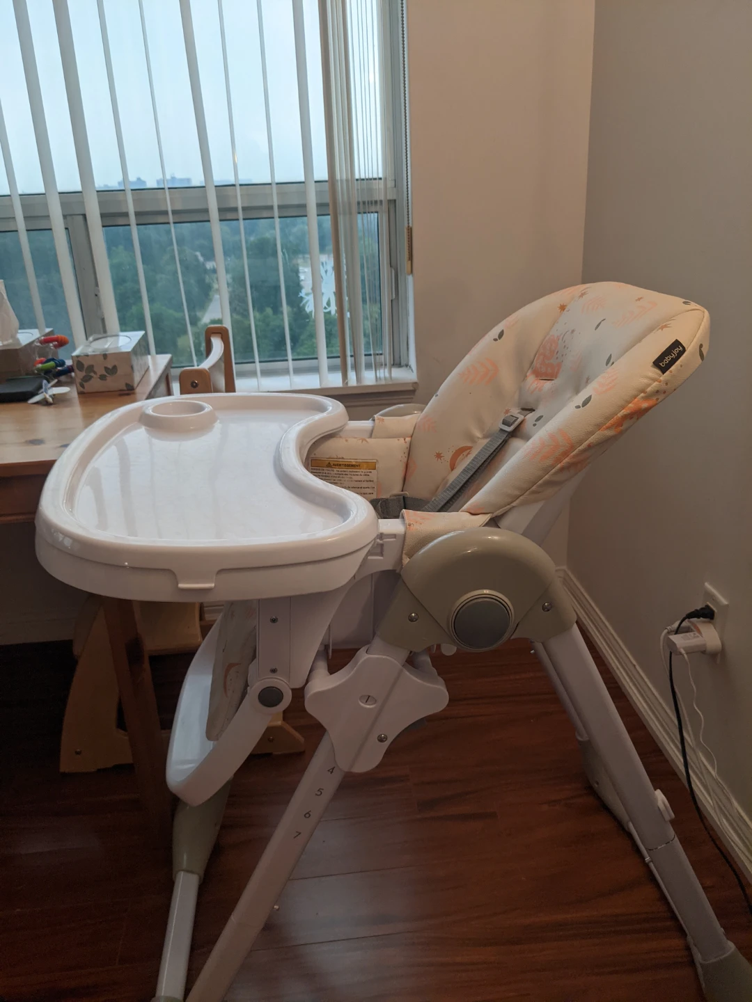 Babyjoy Baby High Chair - Foldable & Height Adjustable