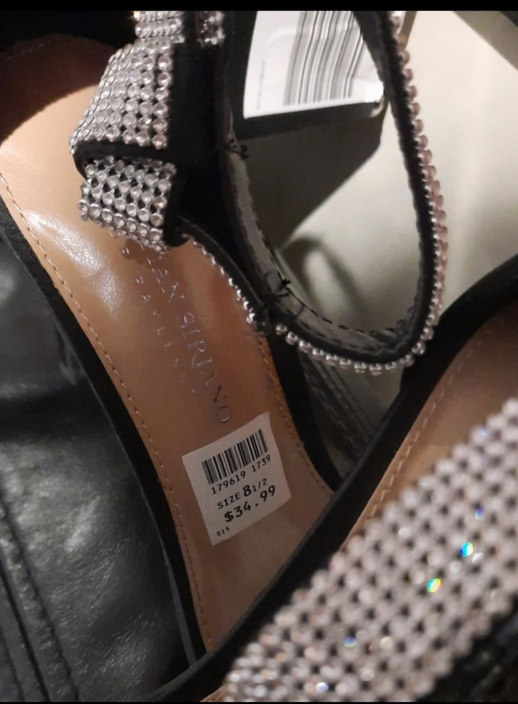 Christian Siriano Black Embellished STILETTO Heels SZ 8.5 or 7 - photo 2