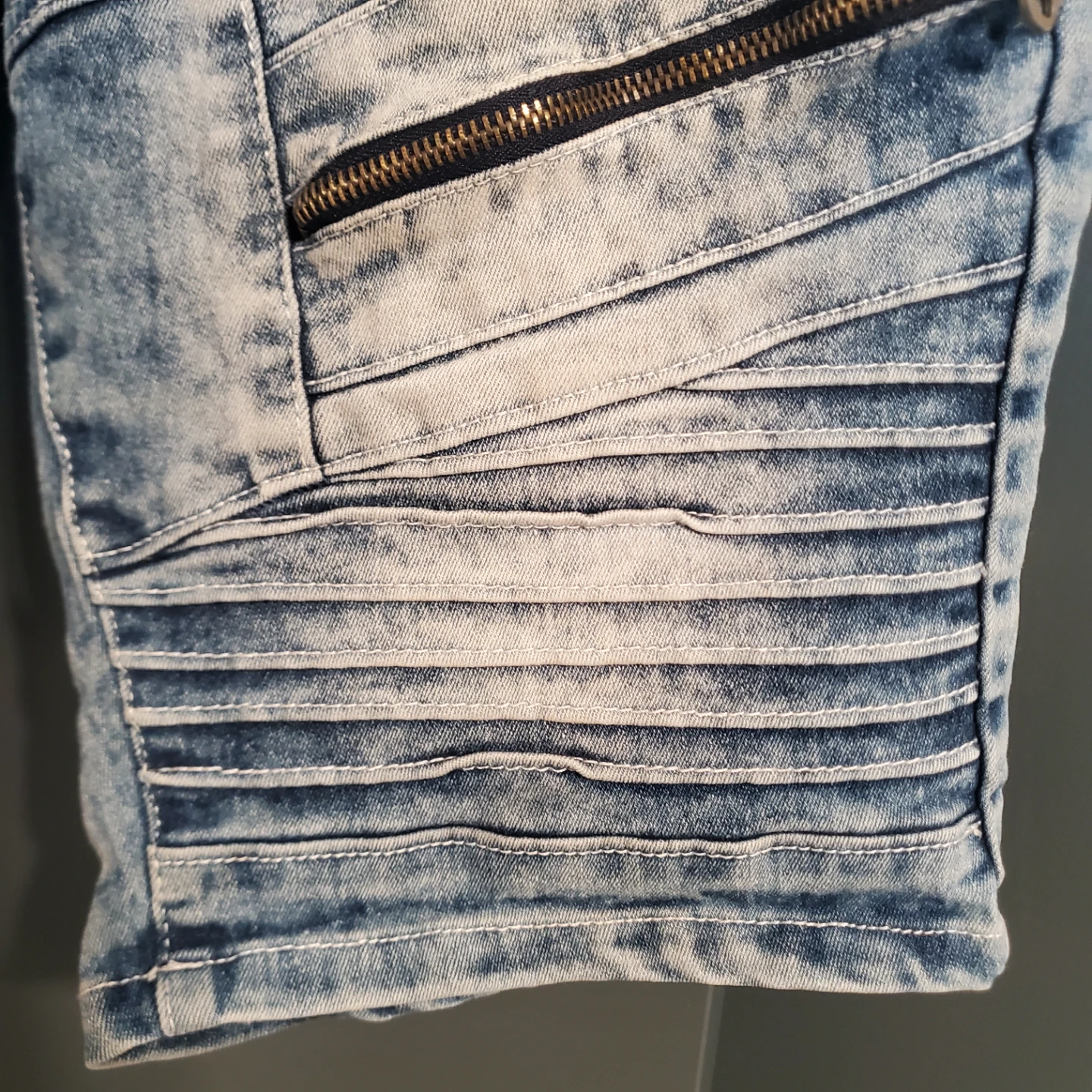 Southpole Men's Slim Fit Moto Denim Shorts Size 30 - photo 5