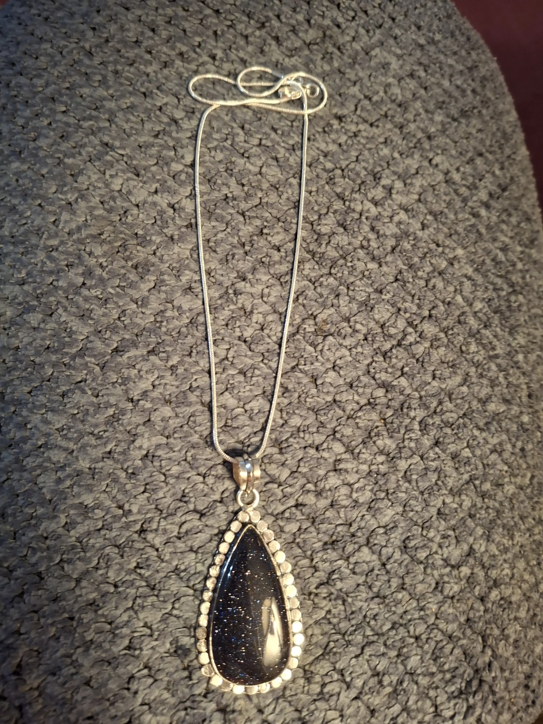 Sterling Silver Goldstone  Necklace - photo 4