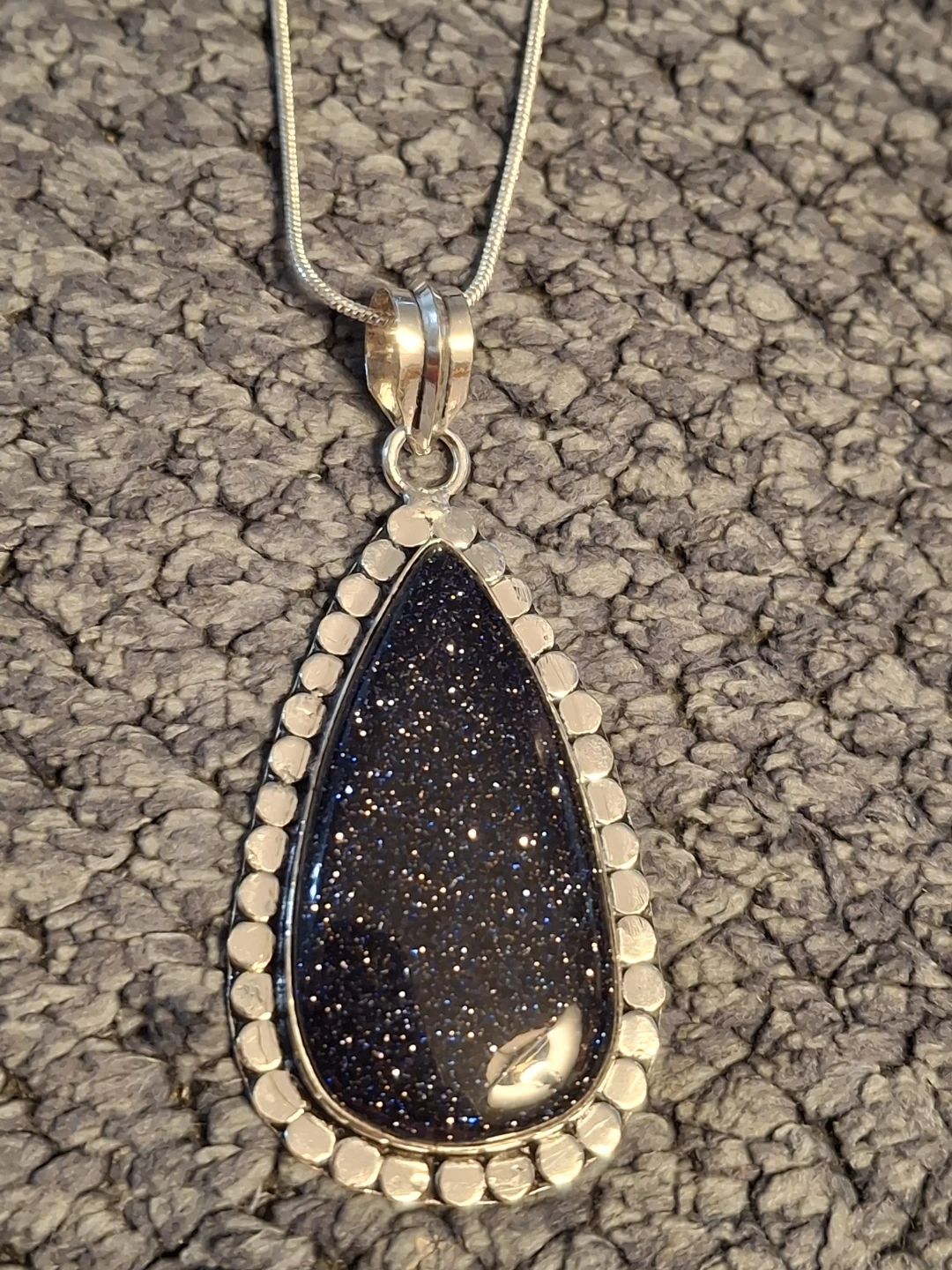 Sterling Silver Goldstone  Necklace - photo 5