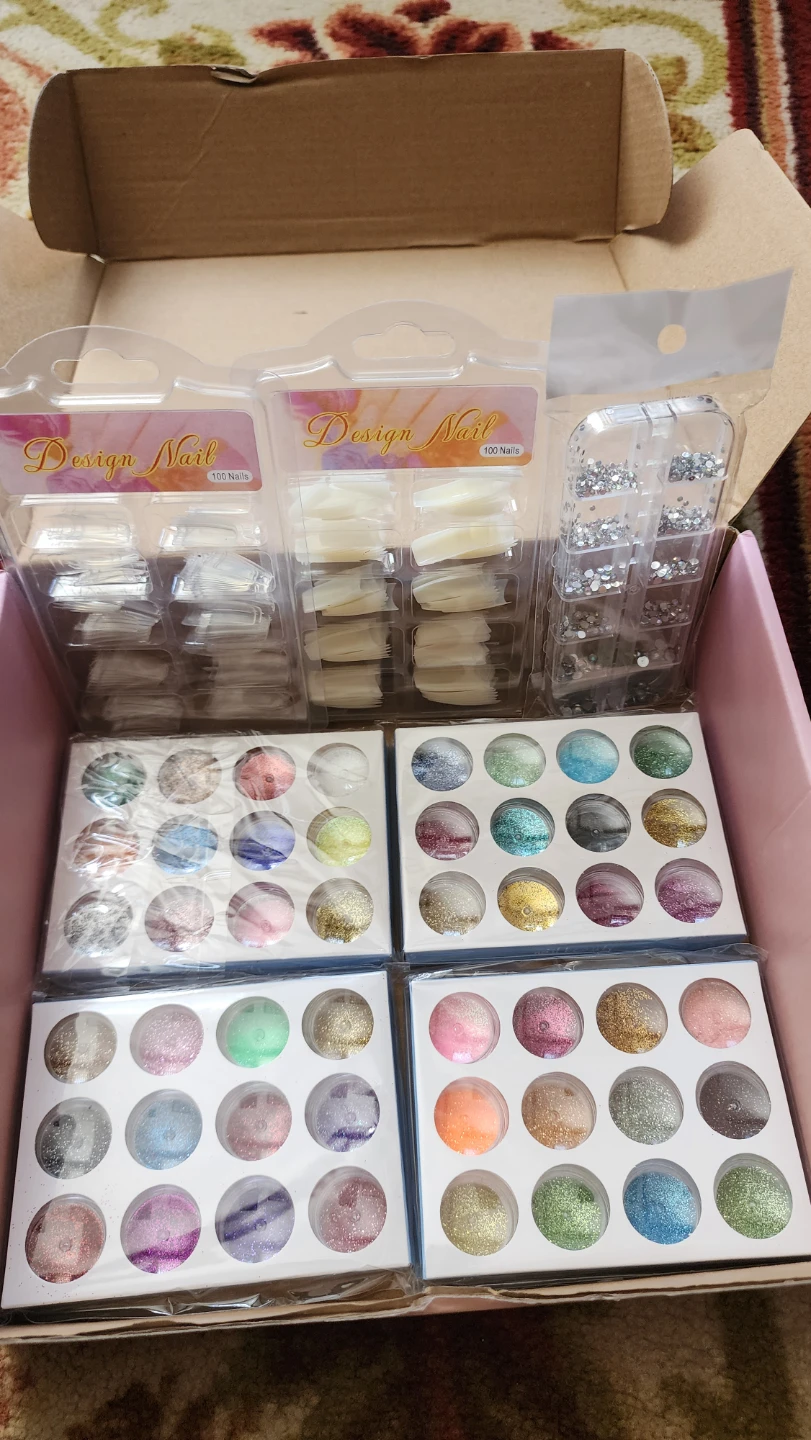 Nail Art Kit Glitter, and Acrylic Tips - photo 2