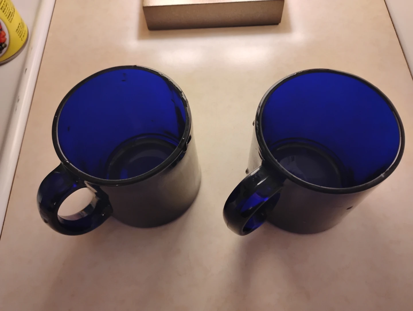 Set of 2 Cobalt Blue Glass Mugs - photo 2
