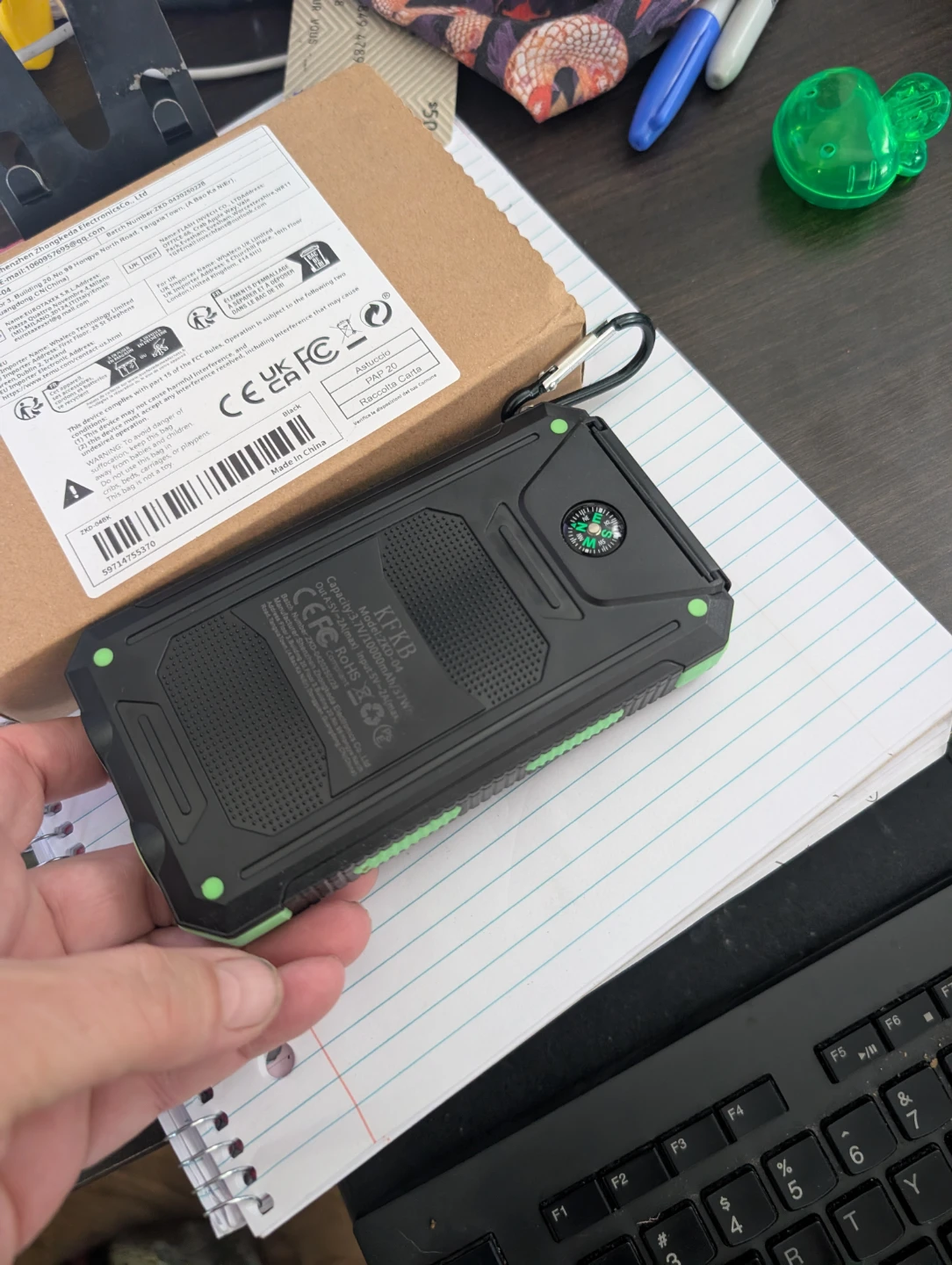 Solar Power Pack with compass, USB and Flashlight - photo 3