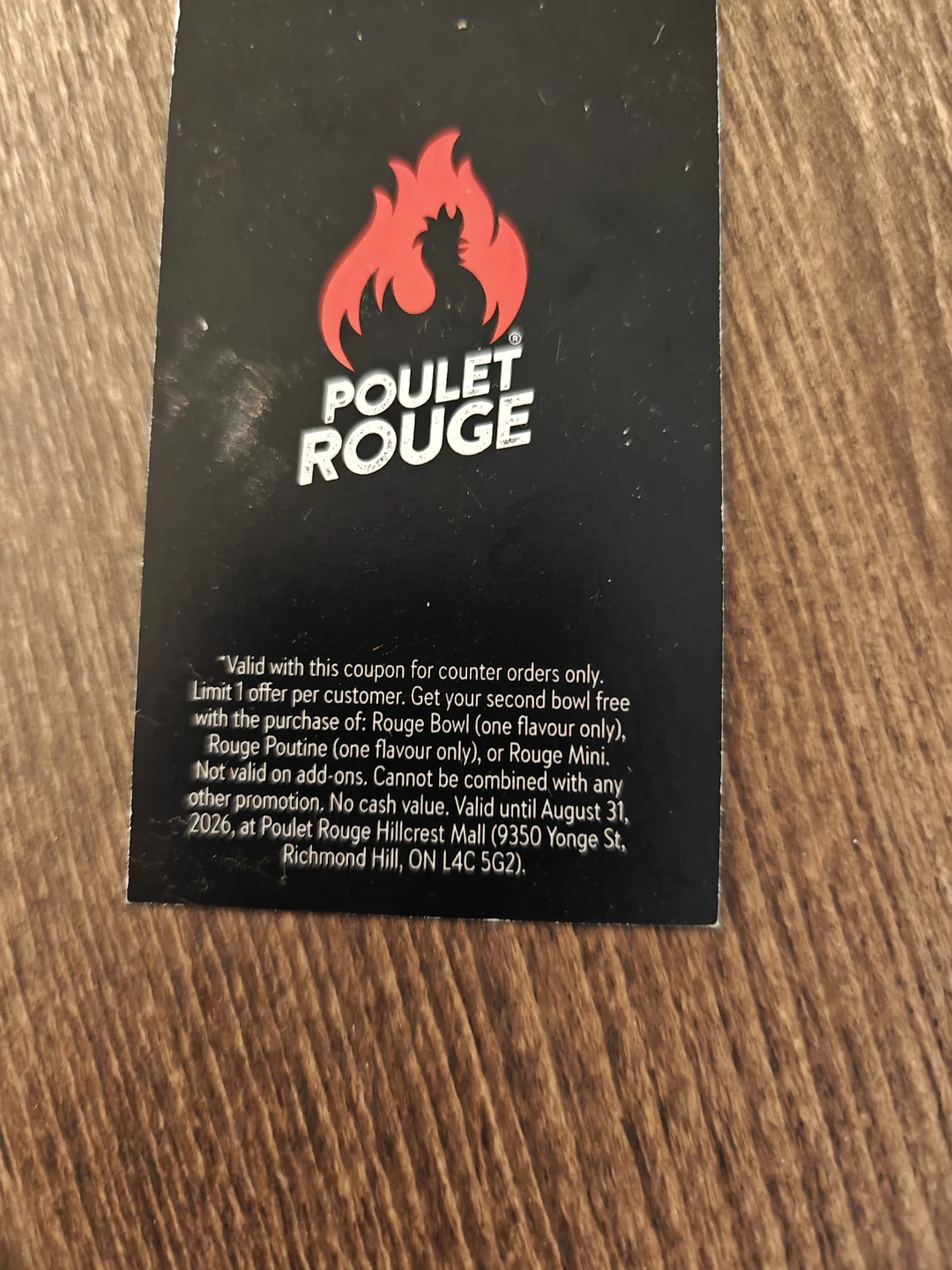 Poulet Rouge Buy One Get One Free Coupon - photo 2