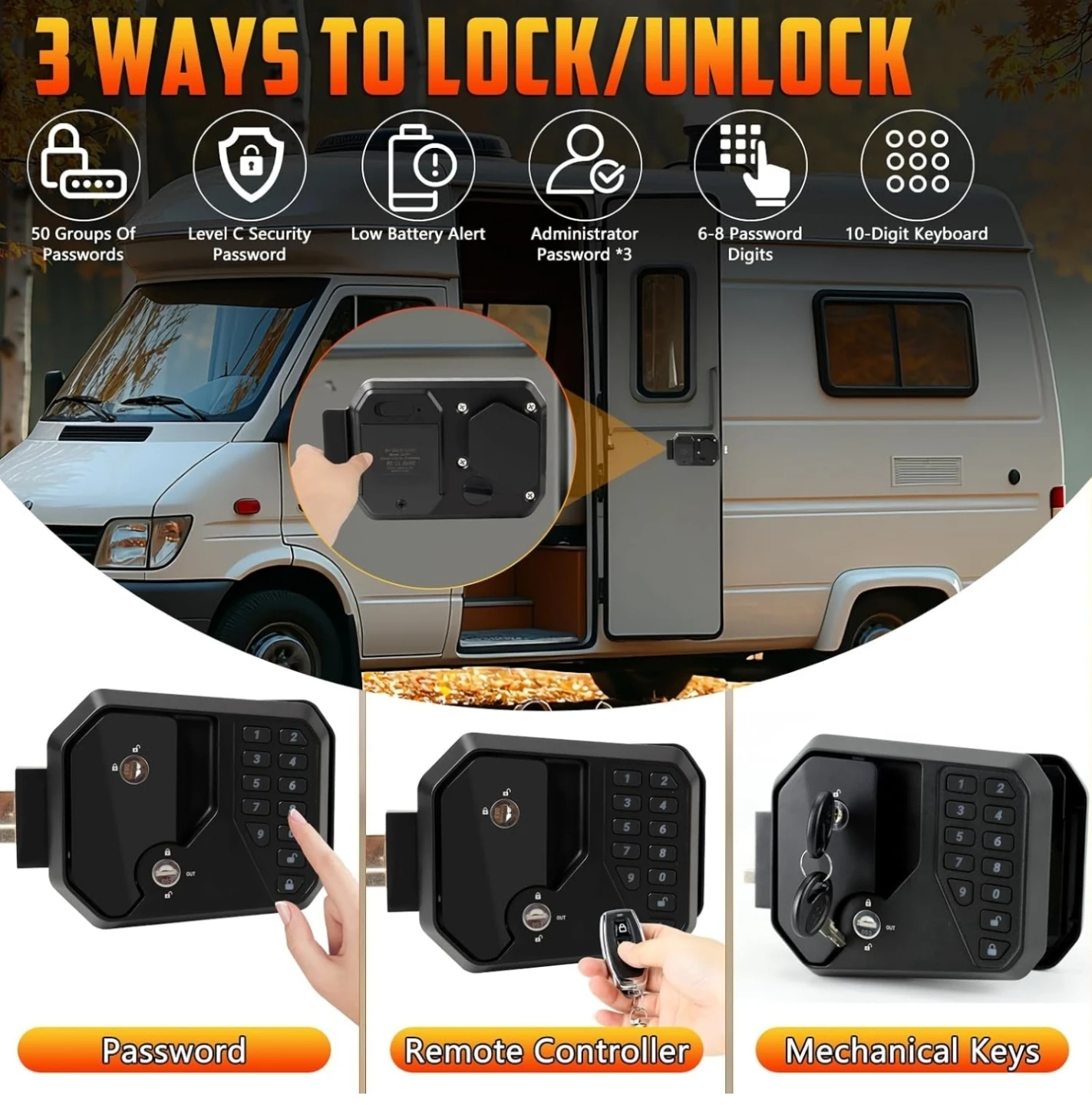 RV Keyless Entry Door Lock - photo 3