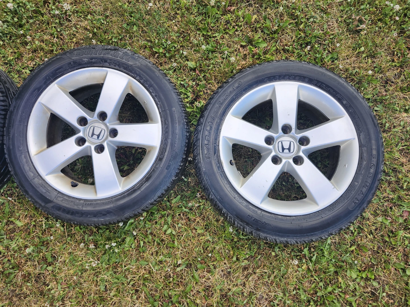 16 Inch Honda Civic OEM Alloy Wheels and Tires 205 55R16 5x114.3 - photo 3