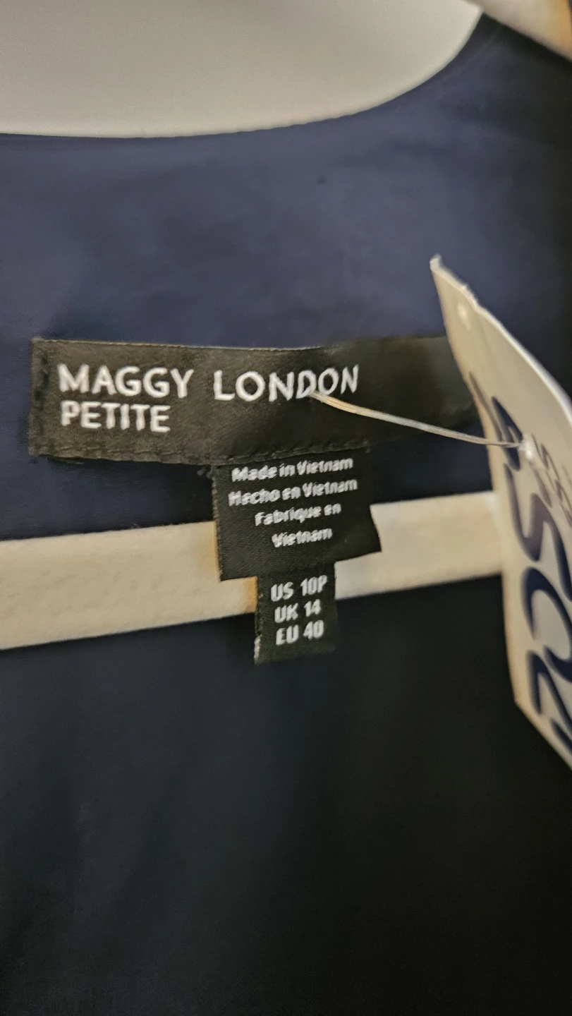 NEW Maggy London Navy Blue Dress, Size 10P (fits Size 6-8) - photo 2