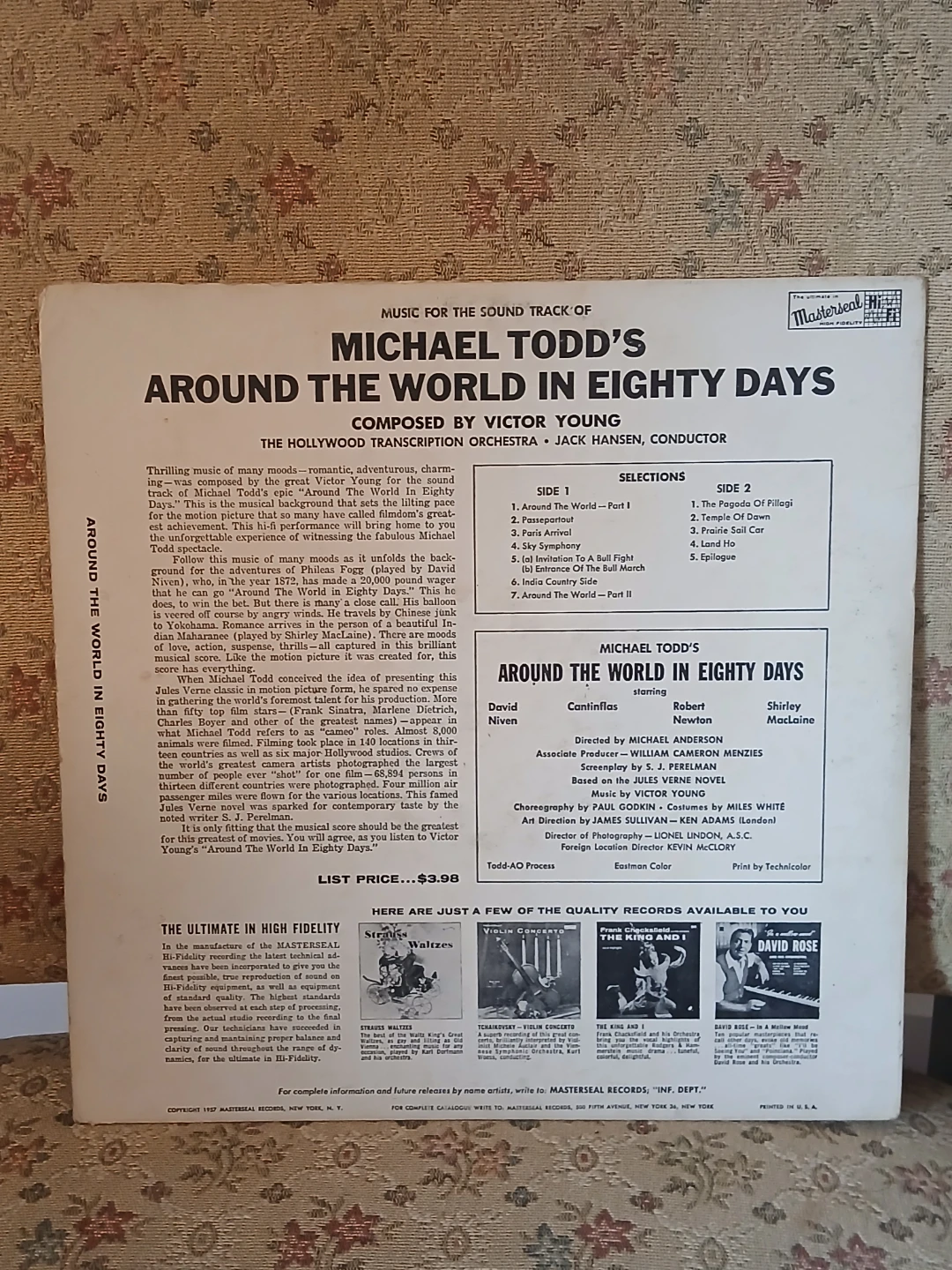 Around the World in 80 Days Soundtrack Vinyl Record - photo 4