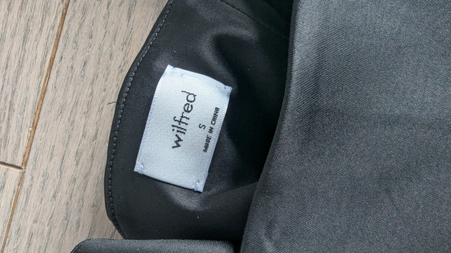 Aritzia WILFRED Satin Bustier Black Halter Top Small - photo 2