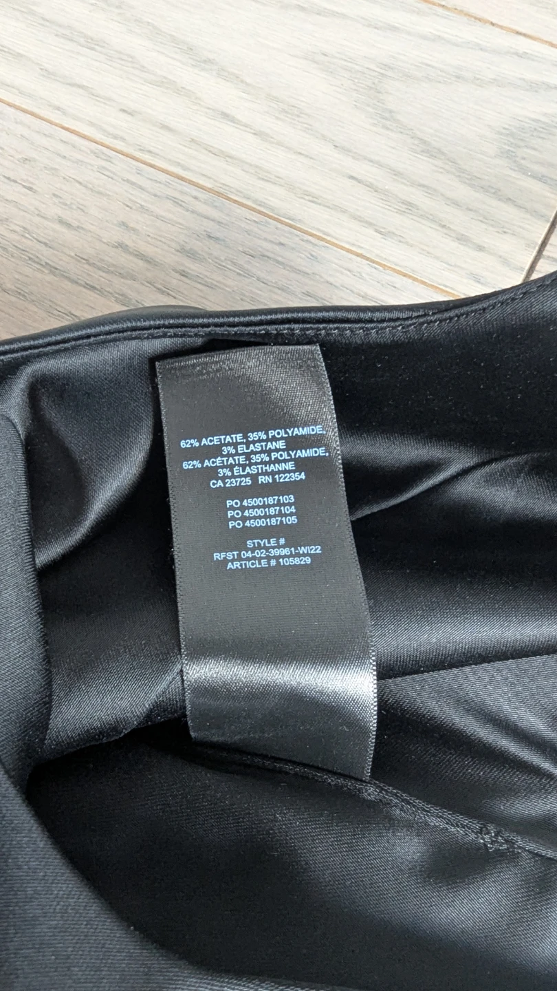 Aritzia WILFRED Satin Bustier Black Halter Top Small - photo 4