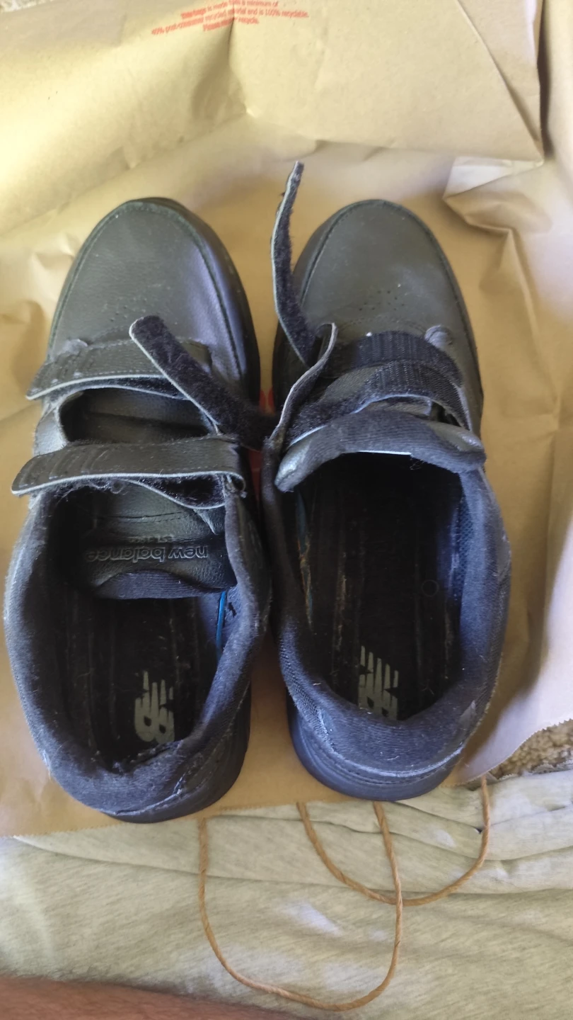 New Balance Black Hook and Loop Sneakers