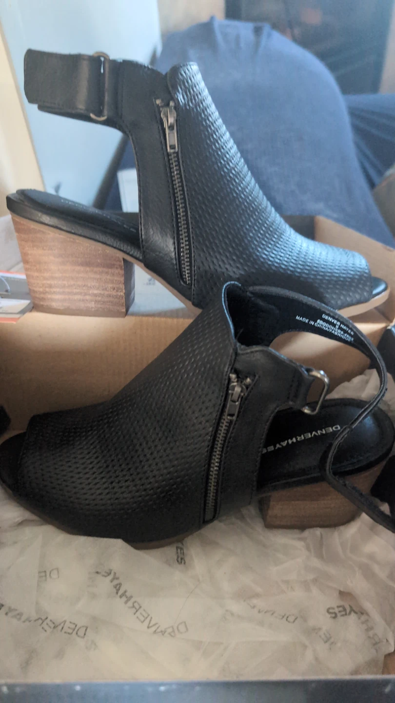 Denver Hayes Siena Women's Peep-Toe Booties Black Size 9M - photo 2