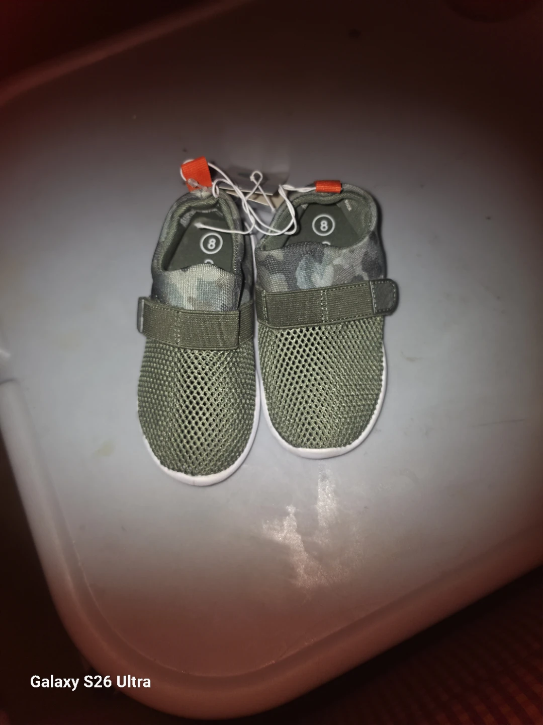 Kids Camouflage Slip-On Shoes Size 8