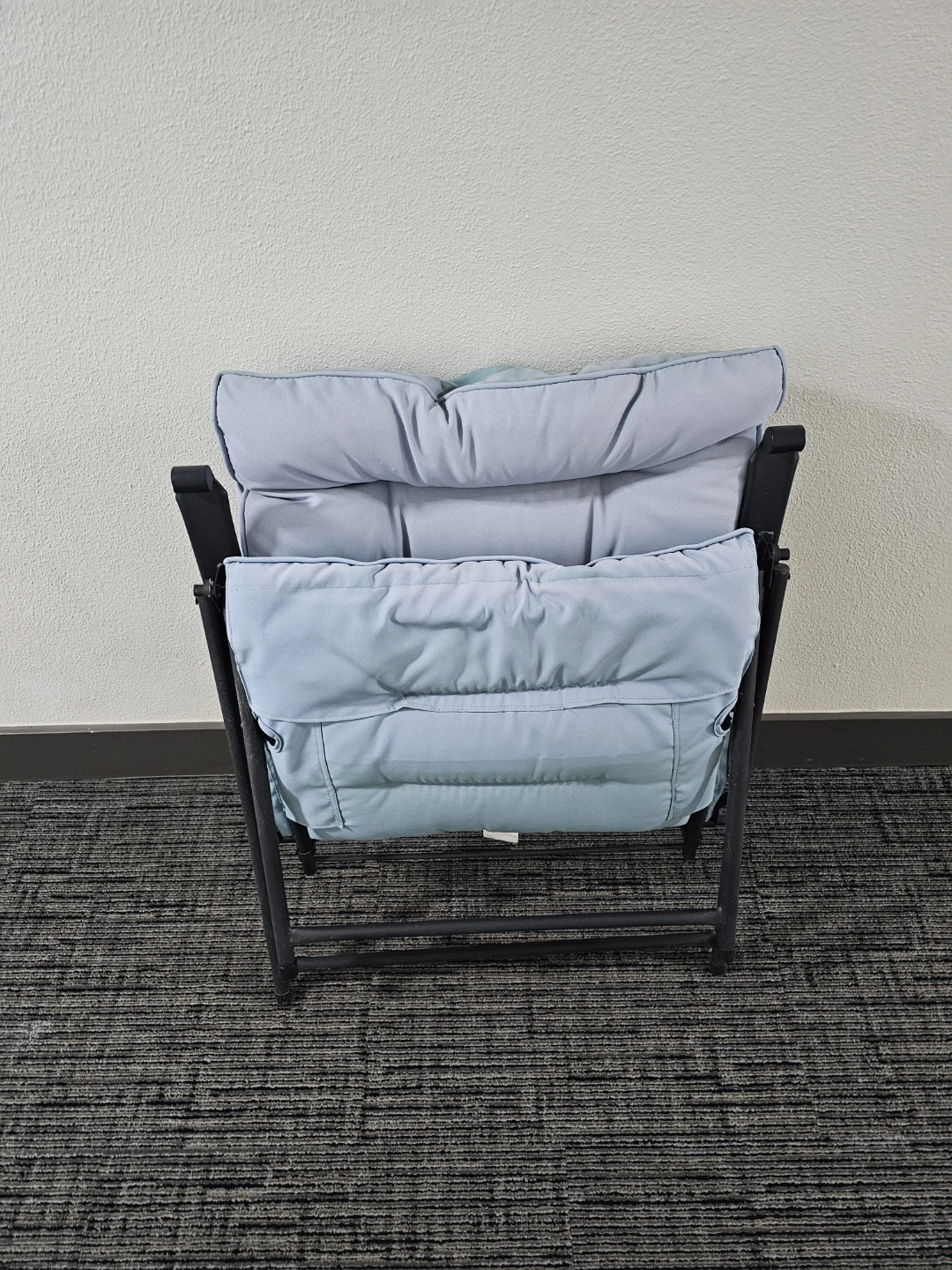 Light Blue Padded Folding Chair