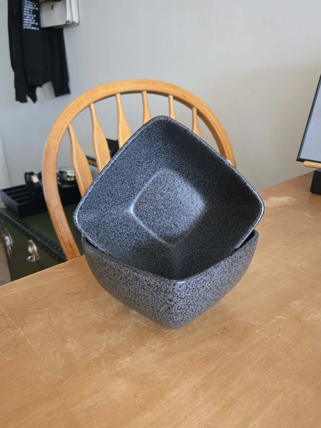 Better Home & Gardens Square Stone Bowls (Set of 2)