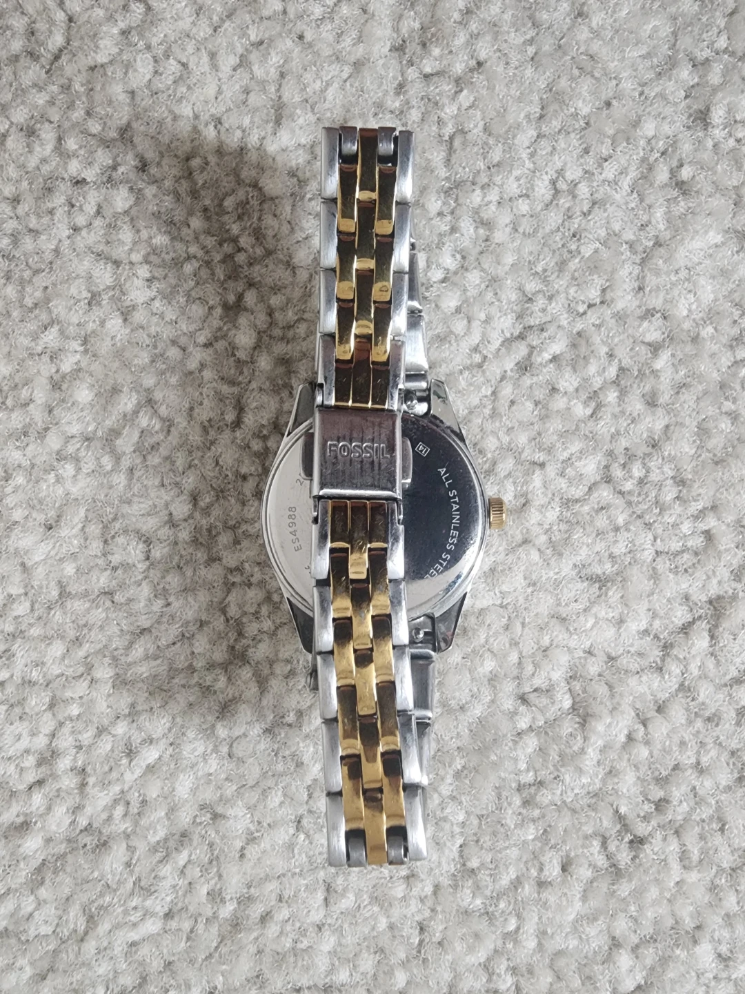Fossil Two-Tone Stainless Steel Watch with Blue Dial - photo 3