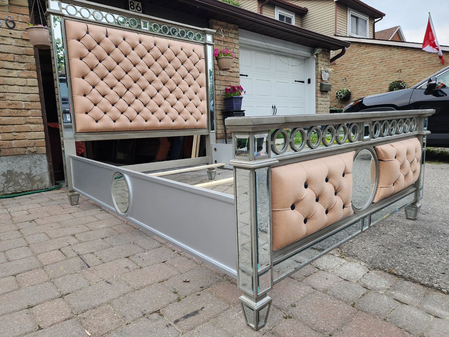 Tufted Mirrored Bed Frame - photo 3