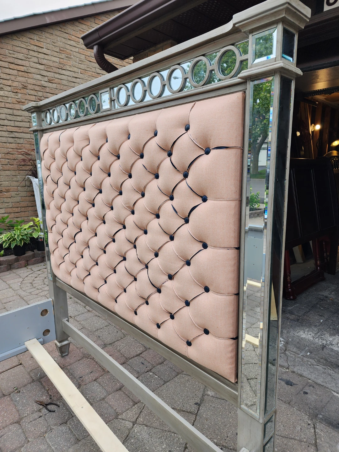 Tufted Mirrored Bed Frame - photo 5
