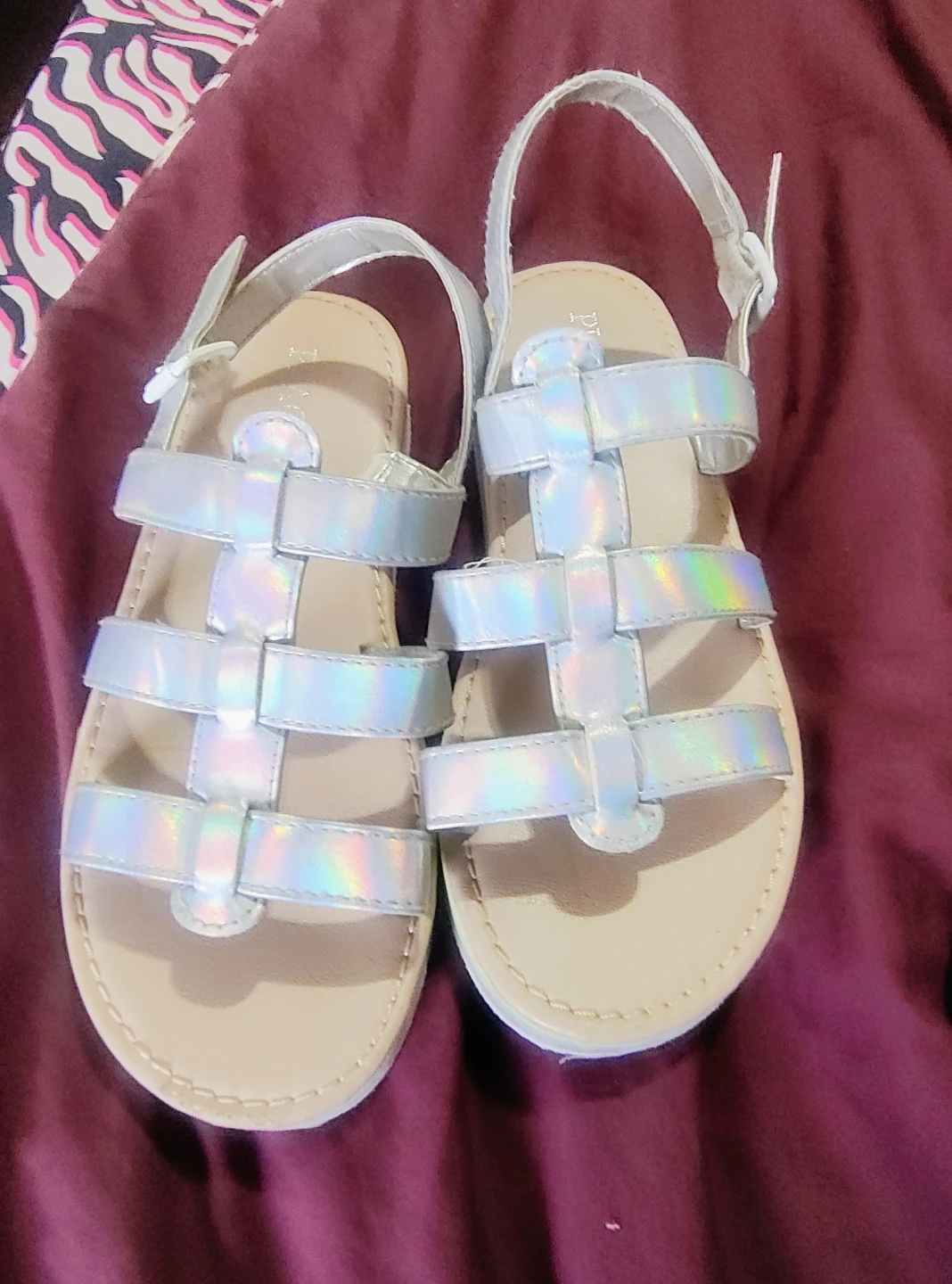 Girls Holographic Gladiator Sandals size 5 - photo 2