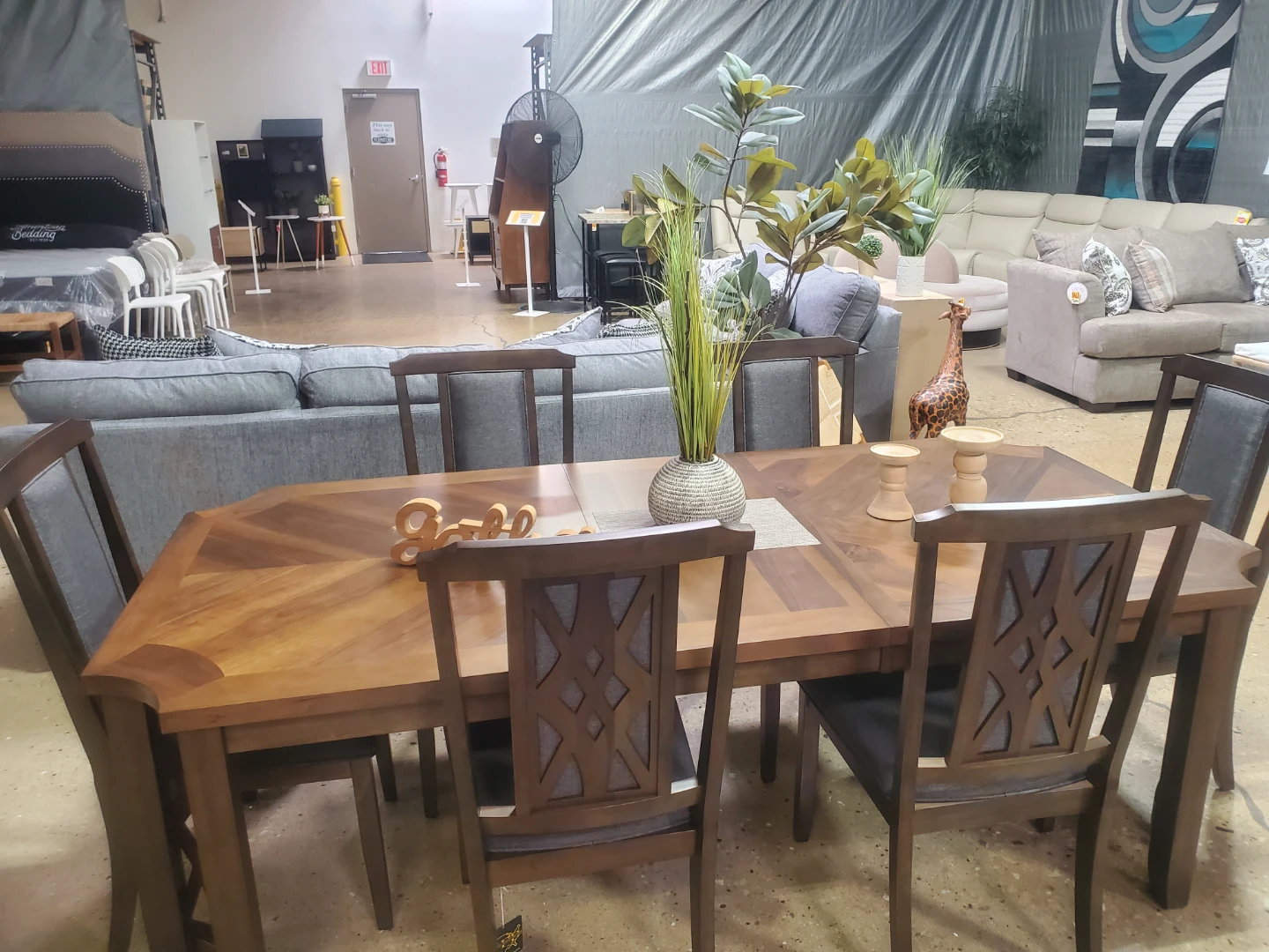 Extension leaf Antique  Dining Set With 6 chairs (New)
