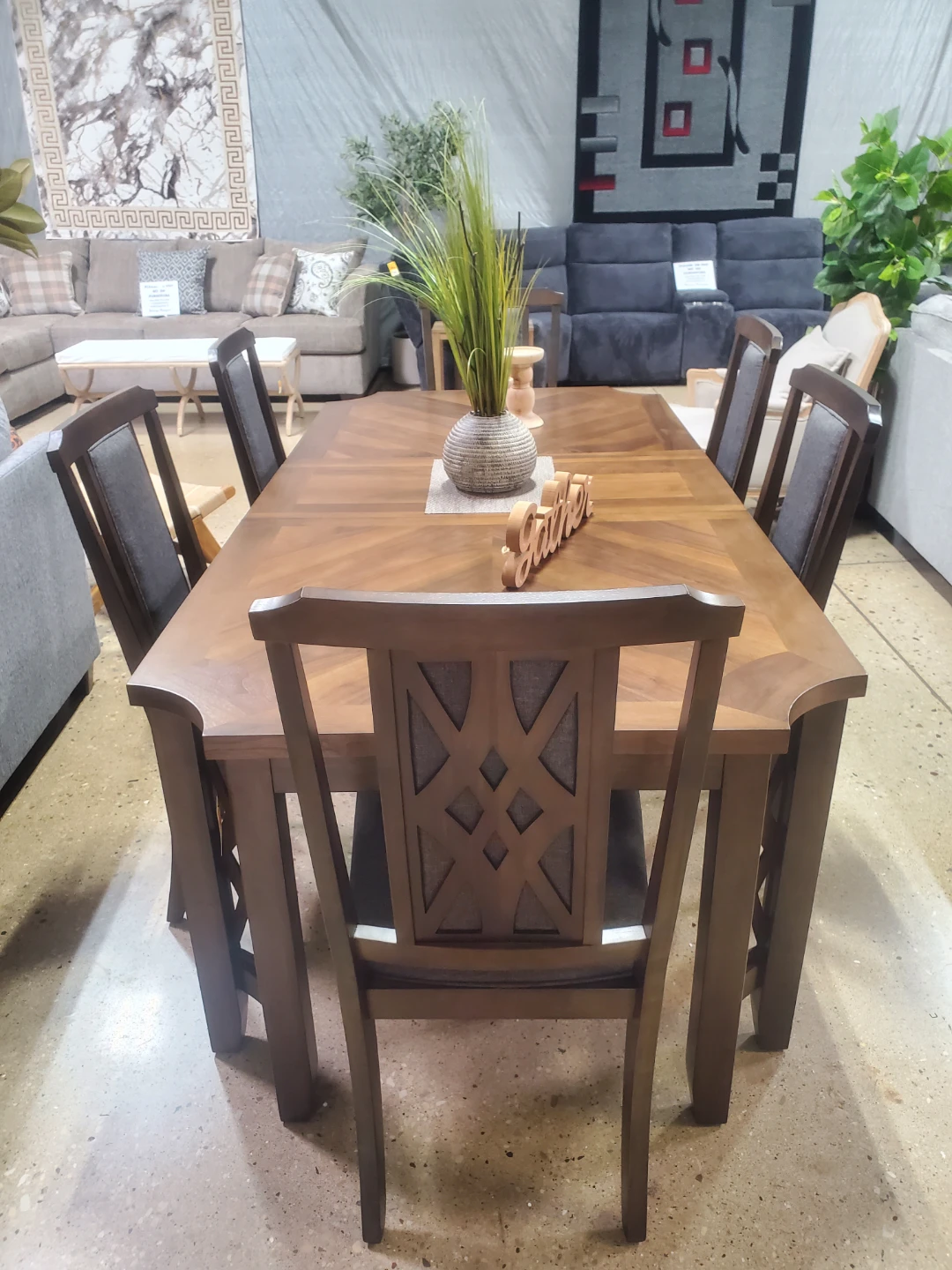 Extension leaf Antique  Dining Set With 6 chairs (New) - photo 2