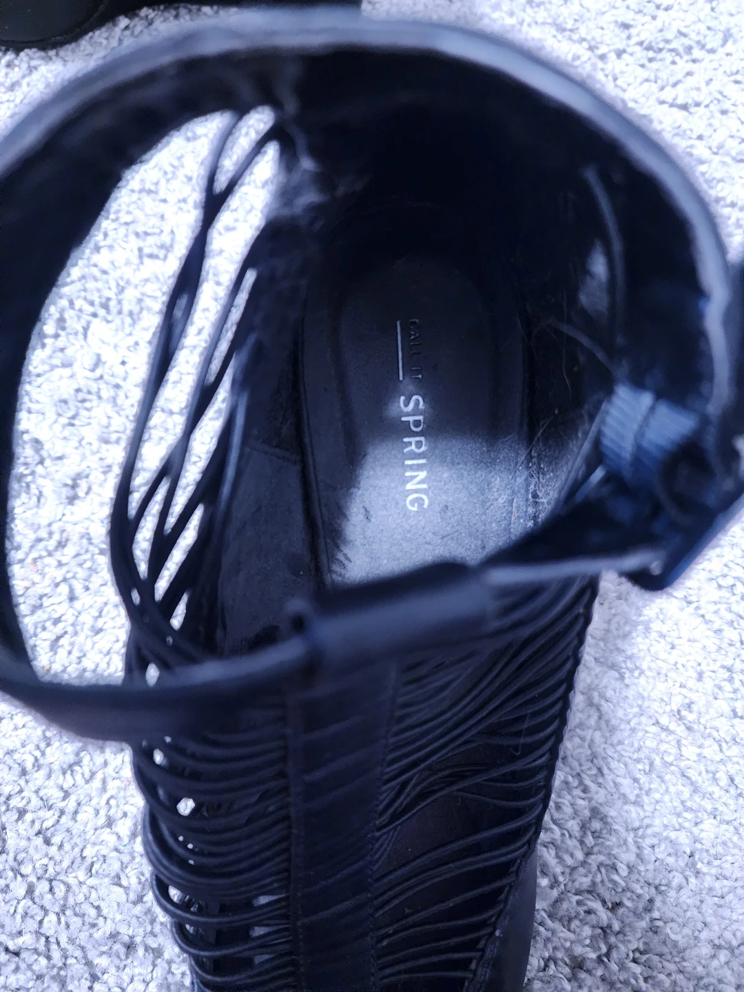 Call It Spring Black Wedge Sandals Size 10 - photo 2