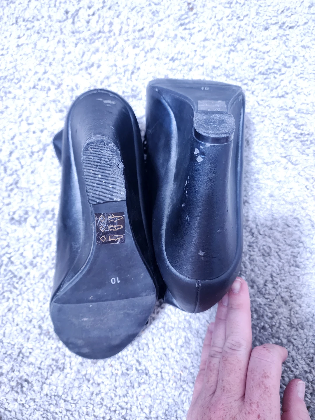 Call It Spring Black Wedge Sandals Size 10 - photo 3