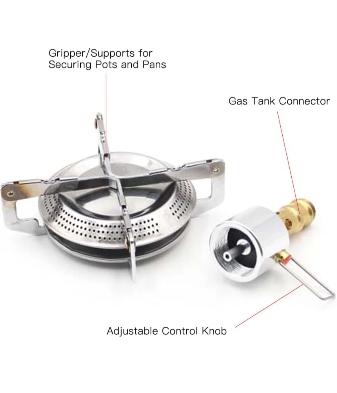 Camping Portable Gas Stove Burner with Connector - photo 2
