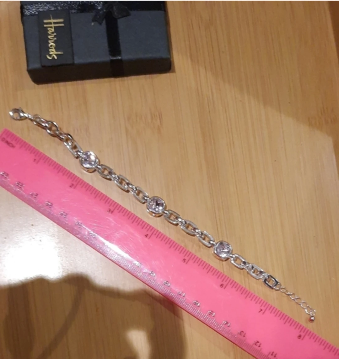 AUTHENTIC HARROD'S LONDON pink CZ Tennis Bracelet - photo 4