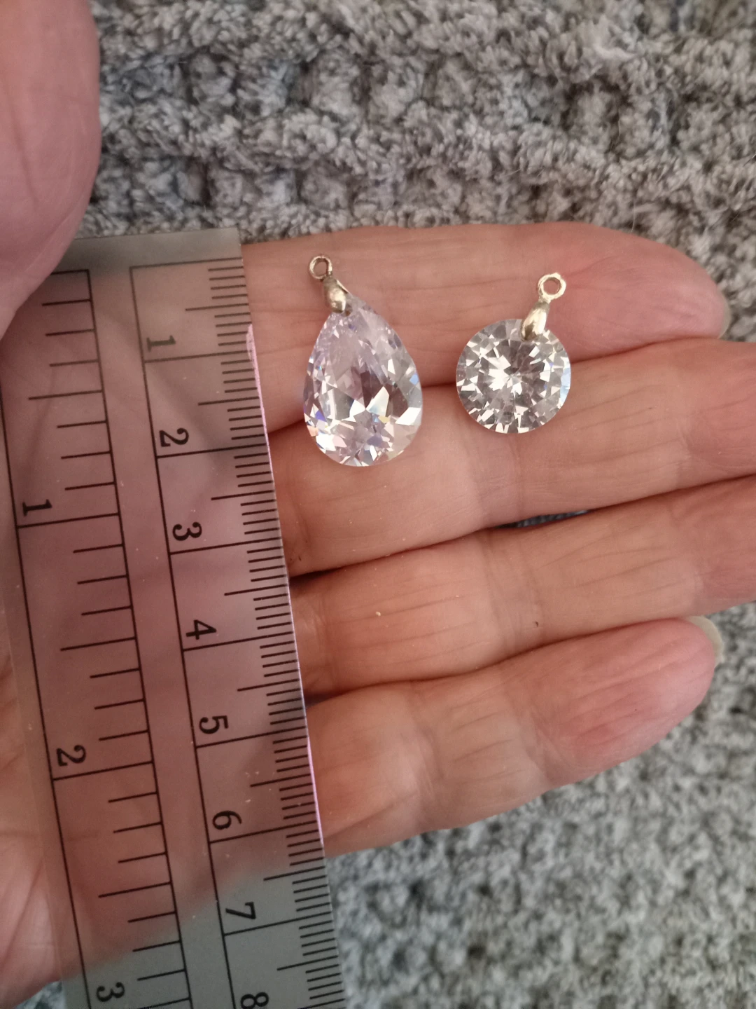 Clear Crystal Pendants - Pear & Round Shapes