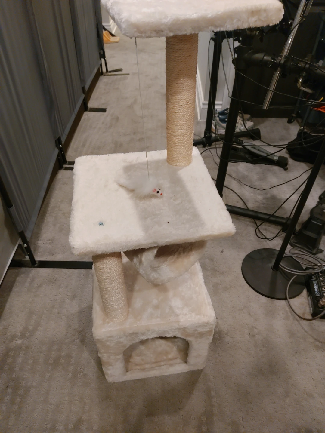 Cream Cat Tree with Condo and Hammock - photo 4
