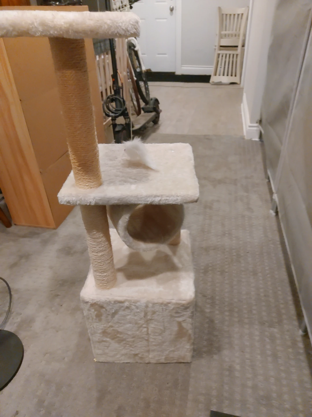 Cream Cat Tree with Condo and Hammock - photo 5