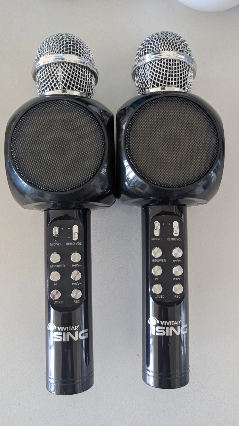 Vivitar Sing Karaoke Microphones with Lights - Set of 2 - photo 2