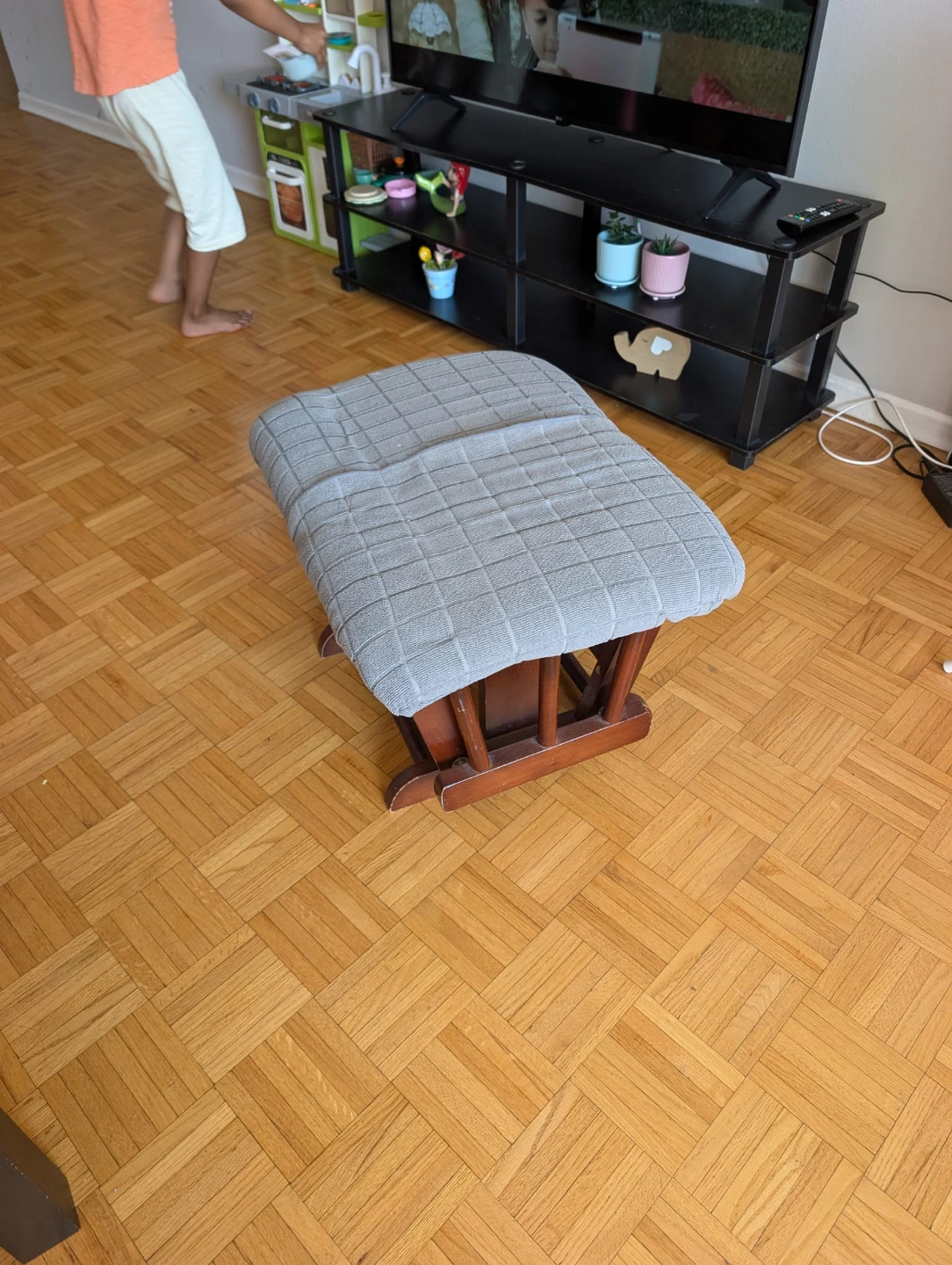 Glider Ottoman with Padded Seat