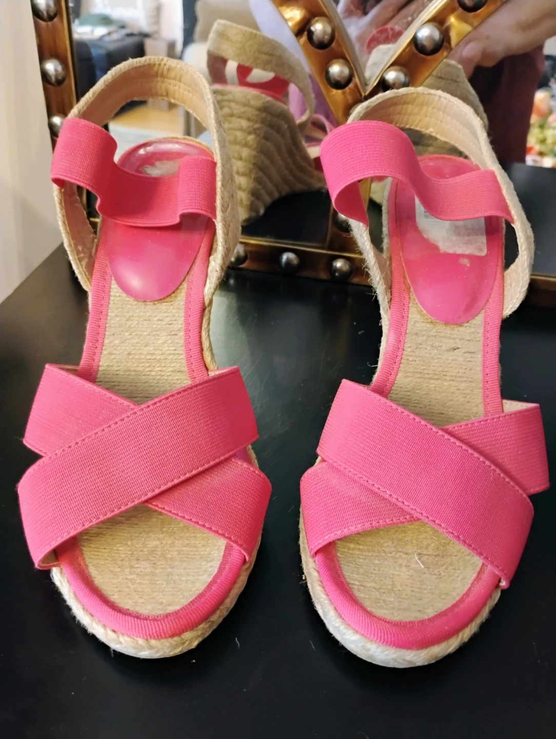 Apt. 9 Pink Espadrille Wedge Sandals